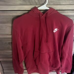 red nike men’s hoodie